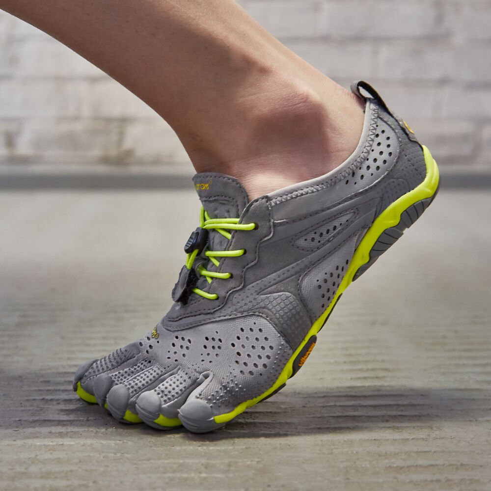 Botas Montaña Mujer Grises/Verdes - FiveFingers V-Run - VRXFID-147